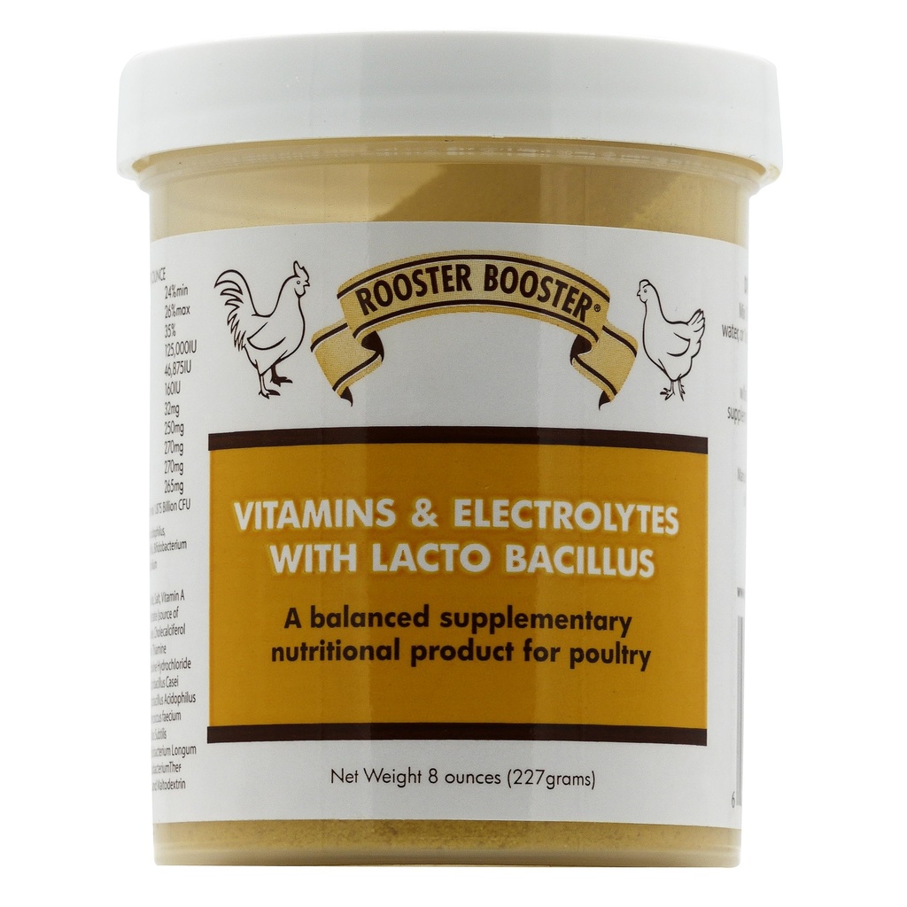 Rooster Booster Vitamíny a Electrolytes s Lactobacillus, přírodní, 8 oz.