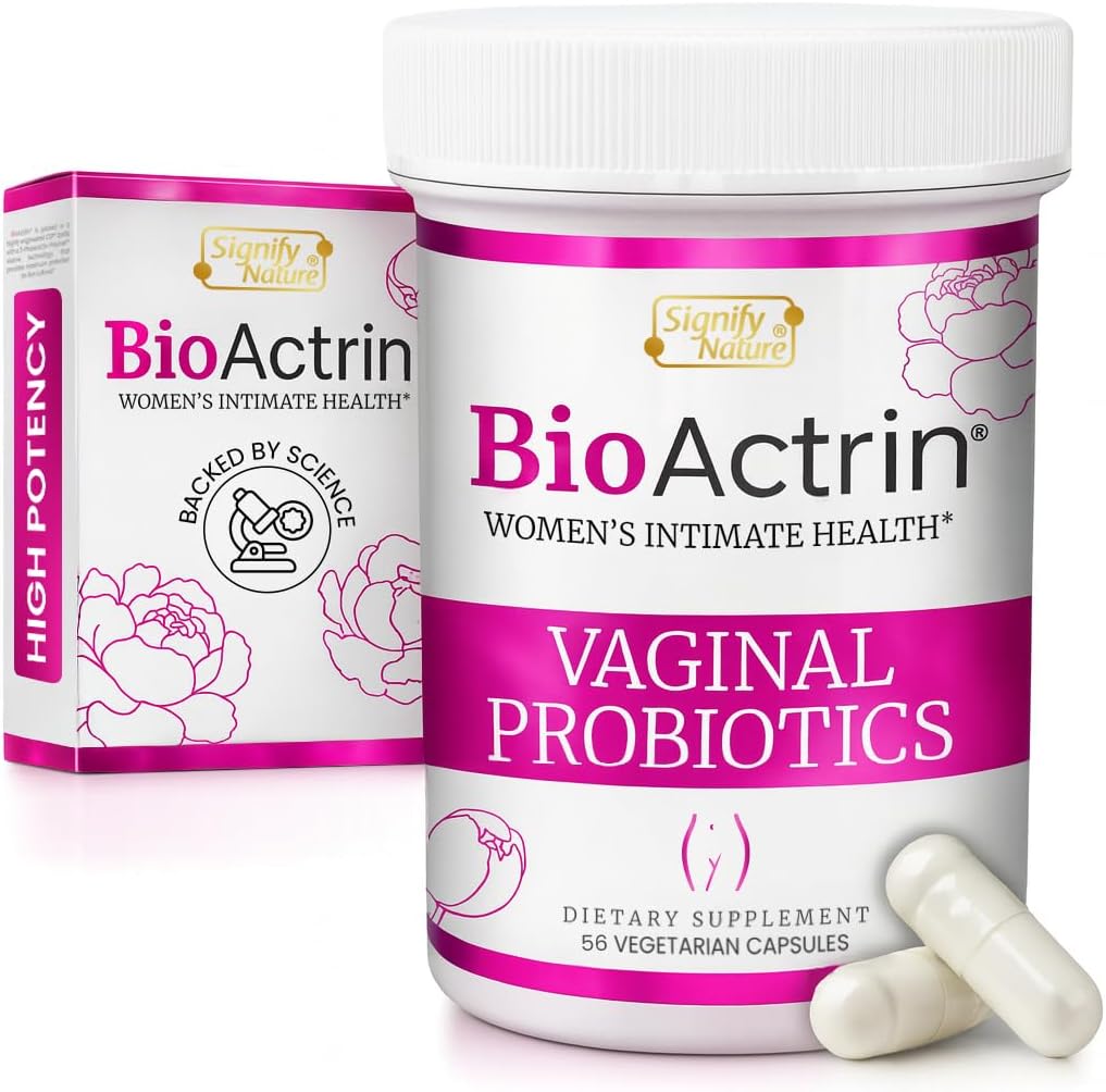 Bioaktrin Vaginální probiotika pro ženy - Implikovaná bakteriální vaginóza Léčba, kvasinková infekce a vaginitida Relief - BV Léčba žen Probioticko-pH Žena Vaginitida Podpora - 56 pilulky