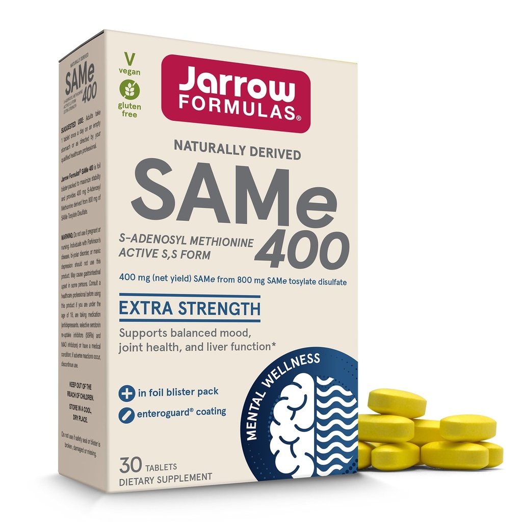 JARROW FORMULAS SAM- E 400 MG, 30 CT