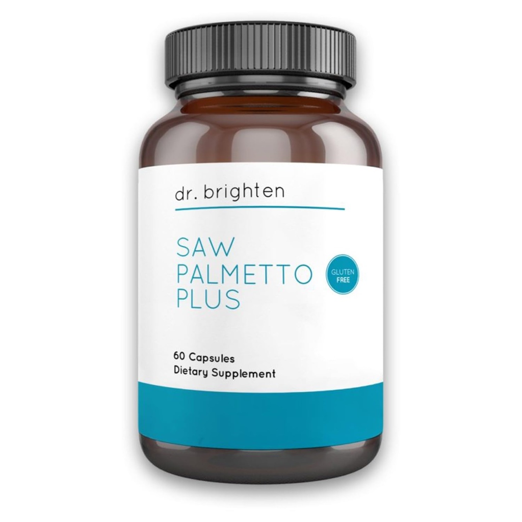 Dr. Bright Saw Palmetto Plus - Přírodní doplněk stravy pro ženy - PCOS Podpora prevence vypadávání vlasů Acne olejová pleť