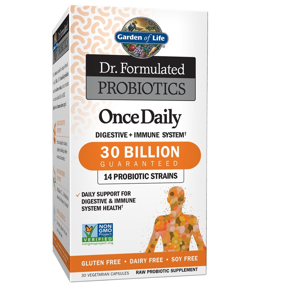 Zahrada života Dr. Probiotika Jednou denně - Acidophilus Probiotic s denní podporou trávicího a imunitního zdraví - Gluten Free, Dairy Free, Soy Free Probiotika, 30 Vegetariánské kapsle