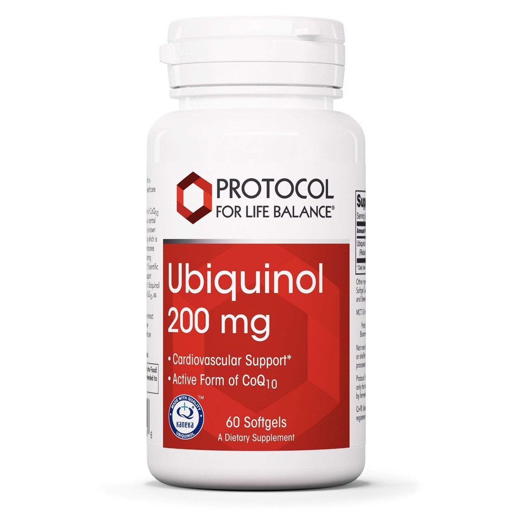 PROTOKOL PRO LIFE BALANCE Ubiquinol 200mg - Biologicky dostupné CoQ10 Softgels - Heart Health Support - Oxidative Stress Quencher - Soy Free & Dairy Free - 60 Softgels