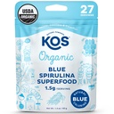 KOS USDA Organic Blue Spirulina Powder, Phycocyanin - Veganské řasy Superfood - Přírodní potravinářské zbarvení pro Smoothies & Protein Drinky, Plant based, Non GMO - 27 Servings