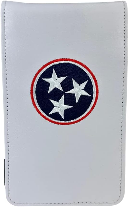 Sunfish Tennessee státní vlajka kůže Golf Scorecard a Yardage Book Holder