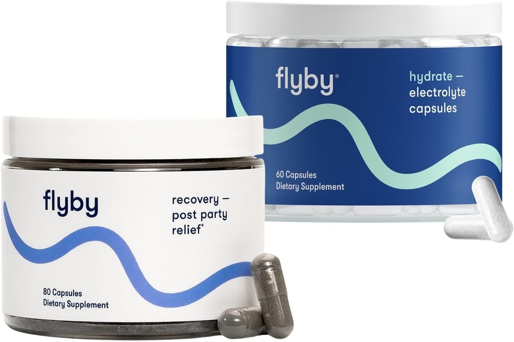Flyby Recovery Doplněk - All The Hang, Without The Over! ™ a Electrolyte Recovery Capsule Bundle