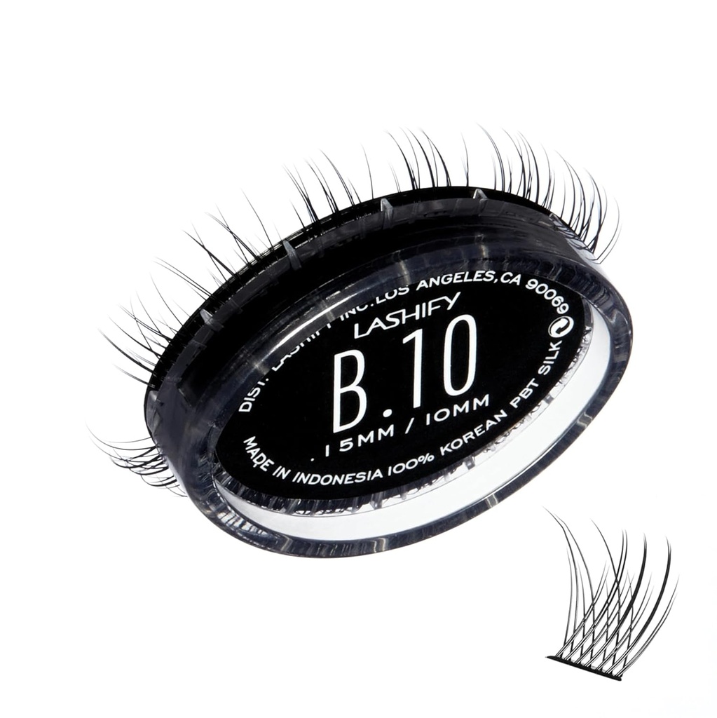Lashify Bold 10mm Gossamer DIY Eyelash Extension Refill, Black, Easy False Eyelashs for a Natural Look