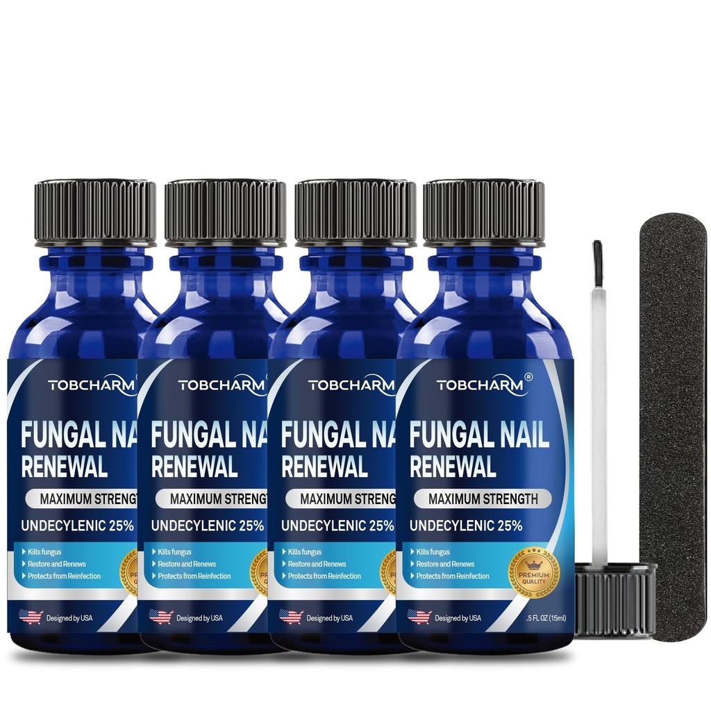4Pcs Toenail Fungus Léčba, 25% Undecylenová kyselina, Nail Fungus Léčba pro nehty, Toe Nail Fungus léčby (2 FL OZ)