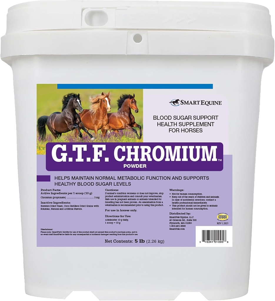 GTF Chromium ® Prášek 124; Koně Metabolické doplňky, Podporuje Metabolické funkce 124; 5 liber Bucket