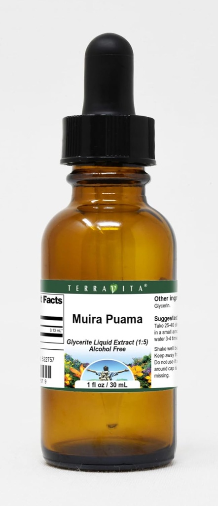 Muira Puama Glycerite Liquid Extract (1: 5) - No Flavor (1 oz, ZIN: 522757) - 3 balení
