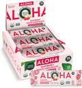 ALOHA Organic Plant Based Protein Bars CLANE124; Raspberry White Chocolate CLANE124; 12 Count, 1.98oz Bary CLANE124; Vegan, Nízký cukr, gluten Free, Paleo, Low Carb, Non-GMO, Stevia Free, Soy Free, No Sugar Alkohol Sweeteners: OMEZENÉ EDITION
