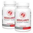 Silver Fern Brand Regularity doplněk k trávení - 2 Lahve = 60 Kapsle = 60 Day Supply - Mucosave FG (Pruiled Pear Polysaccharides & Olive Leaf Polyfenols) & SunFiber
