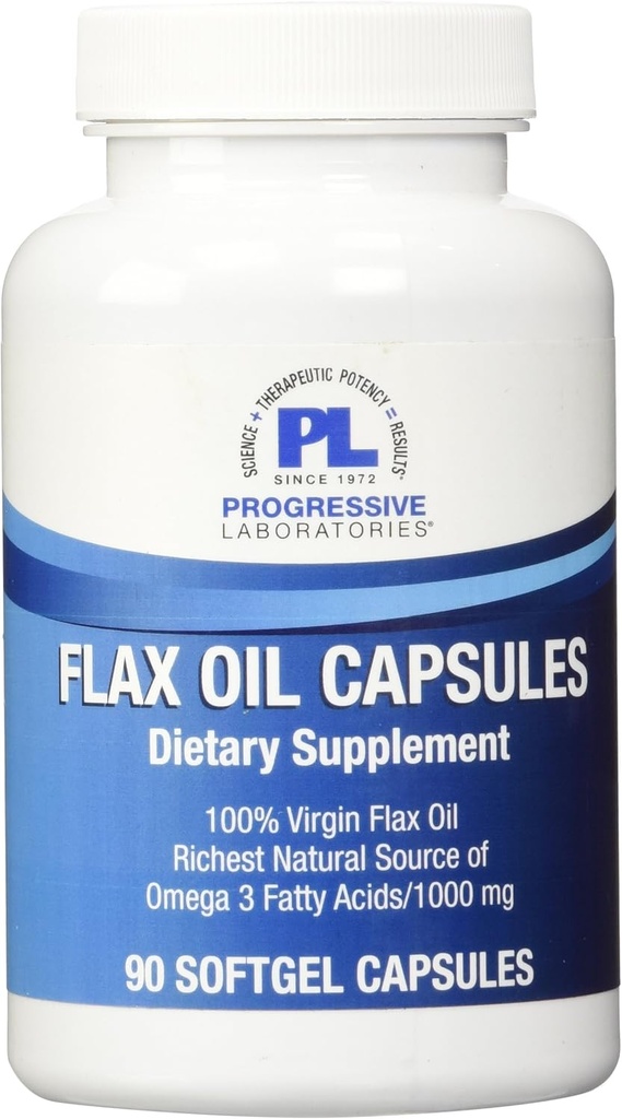 Progresivní Labs Flax Oil Kapsle Dodatek, 1000 mg, 90 Počet