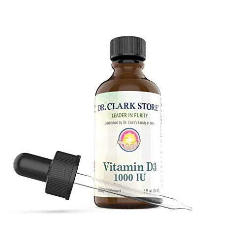 Doplněk D k tekutému vitamínu Dr. Clark - 1000 IU, 1 Fl Oz, podporuje imunitní systém a zdraví kostí