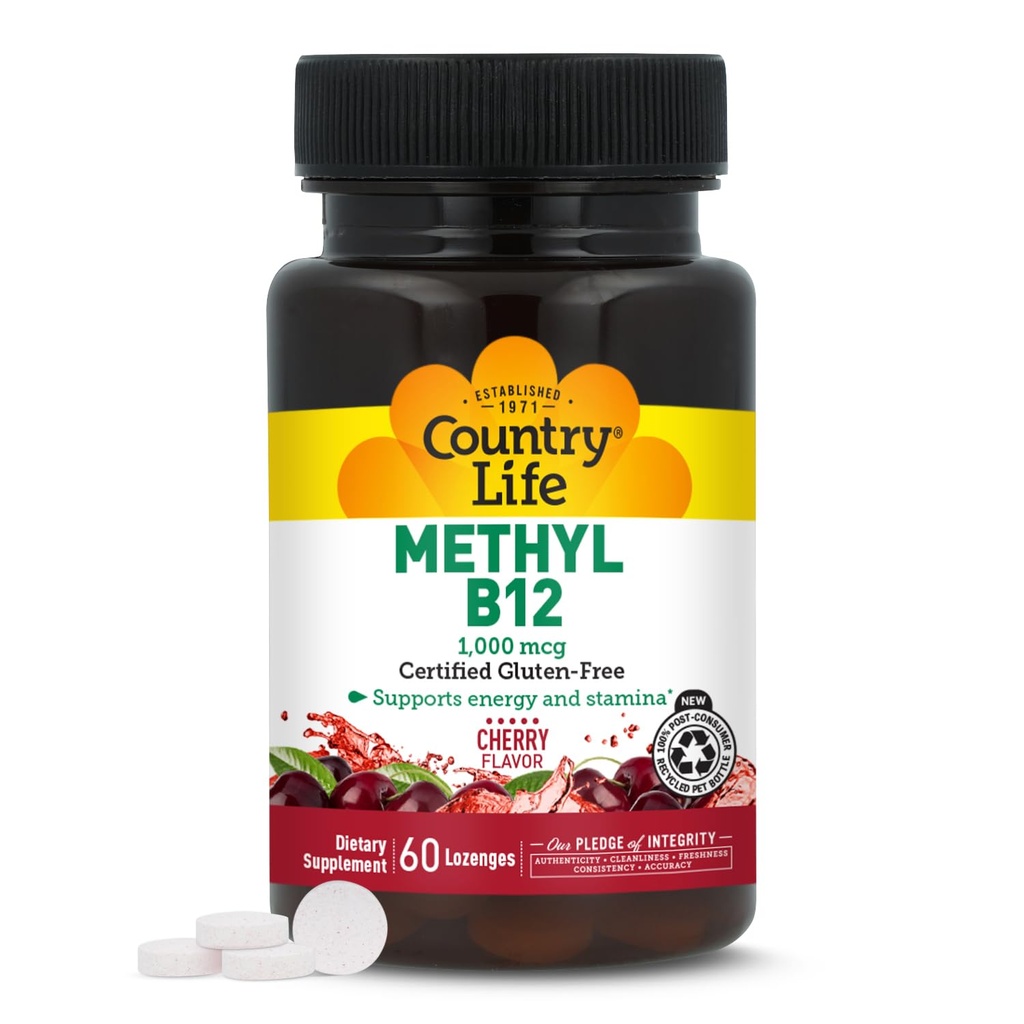 Country Life methyl B-12 Kapsle, 1000 Mcg, 60 Počet