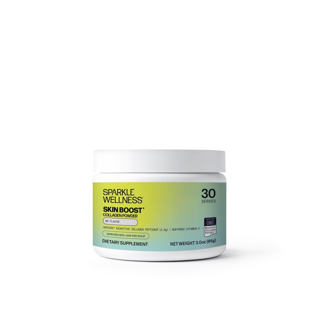 Sparkle Wellness VERISOL Bioactive Hydrolyzed Kolagen Peptidy 124; Kolagen prášek dodatek s vitamínem C pro pleť, vlasy a nehty zdraví 124; Kožní boost (č. Flavor) [30- Slouží]