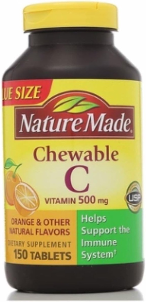 Nature Made Vitamin C 500 mg Žvýkací tablety 150 ea (Balení po 5)