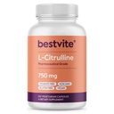 BESTVITE L- Citrulin 750mg na kapslí (120 Vegetariánských kapslí) - No Stearates - No Silica - No Fillers - Non GMO - Gluten Free - Vegan