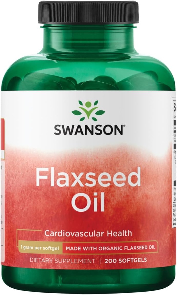 Swanson Flaxseed Oil (Omegatru) 1000 miligramů 200 Sgels