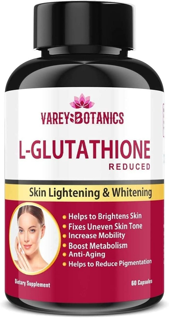 SPEC VARY BOTANICS L- Glutathione Bělení a zapalování Kapsle s vitaminem C & E, Biotin a Grape Seed Extract- 1000 mg-pro muže a ženy - 60 Kapsle