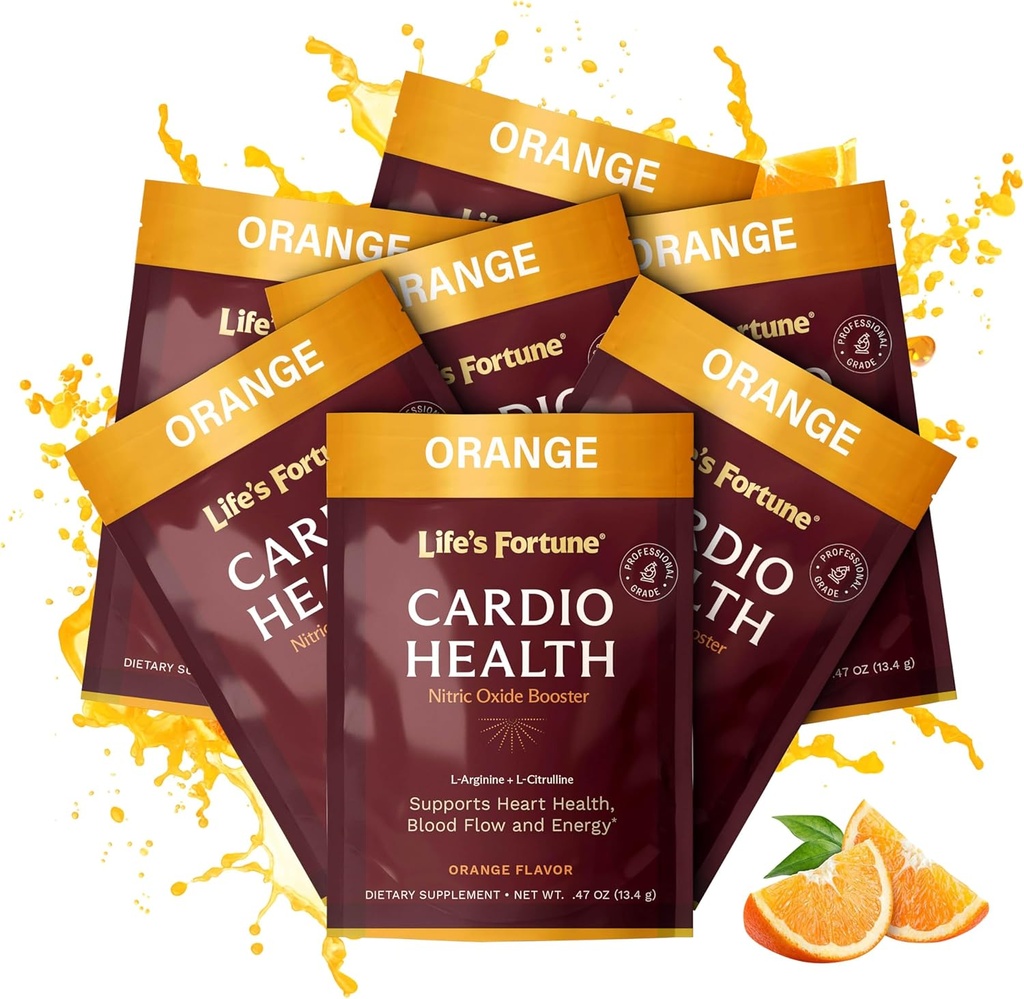 Life 's Fortune L Arginine L Citrulline Supplement Powder - High potency Nitric Oxide Supplement Booster s přírodní pomerančovou příchutí, 5 Služeb (balení po 1)
