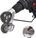 Aktualizovaný elektrický vrtačka deska Cutter, Nový kovový nibler vrtačka Cutter Attachment / Adaptér, DIY kovový vrtačka Attachment, plech kovový nůž pro řezání železa, bílý list, ocel, měď, hliník