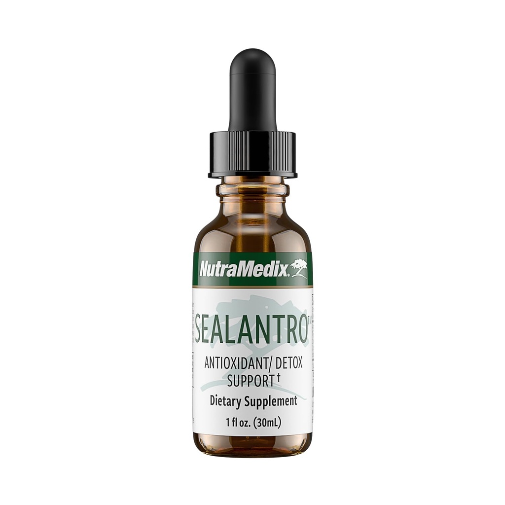 NutraMedix Sealantro - Body Detox Drops & Antioxidants Dodatek - Chlorella, Pacific Cold-Water Red Seaweed & Cilantro Extract - Herbal Detox Formule (1oz)