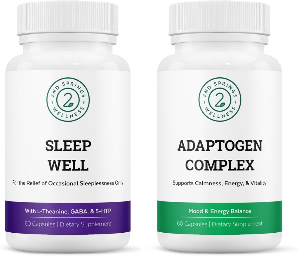 Spánek dobře & Adaptogen Complex Bundle - uklidnění mysli a stresu pro dobře-Rested a vyrovnaný život