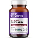 Nová kapitola doplněk železa, Whole- Food fermentovaný komplex železa vyrobený s organickou zeleninou & Byliny + jeden denní non-constipating Dose- 60ct, 2 Měsíční dodávky