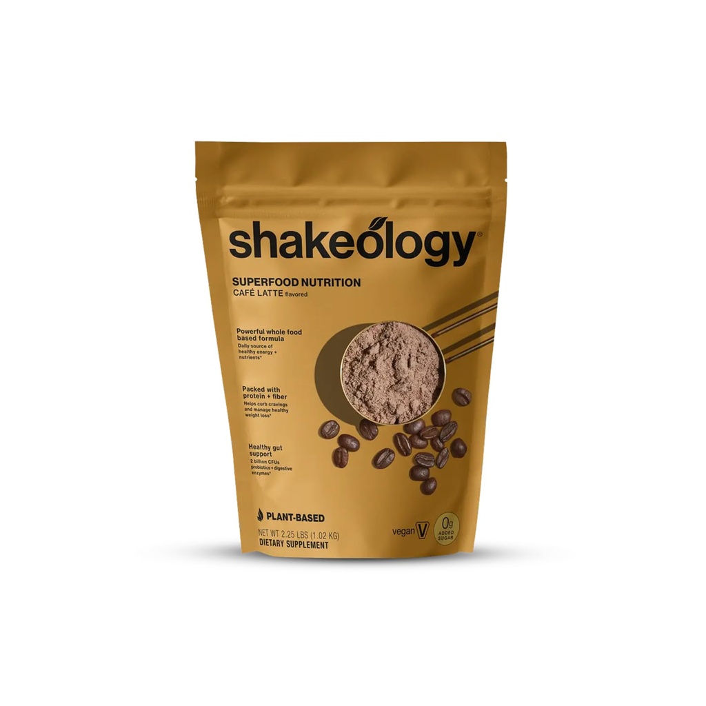Shakalologie 0g Přidaná bílkovina na bázi cukru Powder Blend, gluten- Free Shake s vitamíny a minerály - Pomáhá podporovat zdravé hubnutí, Lean Muscle, Gut Health - Cafe Latte, 30 Služeb