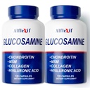 Premium Glucosamine & Chondroitin Nutriční dodatek - Zdravý kloub, Kost & Kolena Podpora - Bohaté na MSM & kolagen - organické přírodní složky - Made in USA - 120 Kapsle 2 Pack