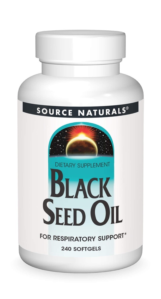 Zdroj Naturals Black Cumin Seed Oil pro podporu dýchání - 240 Softgels