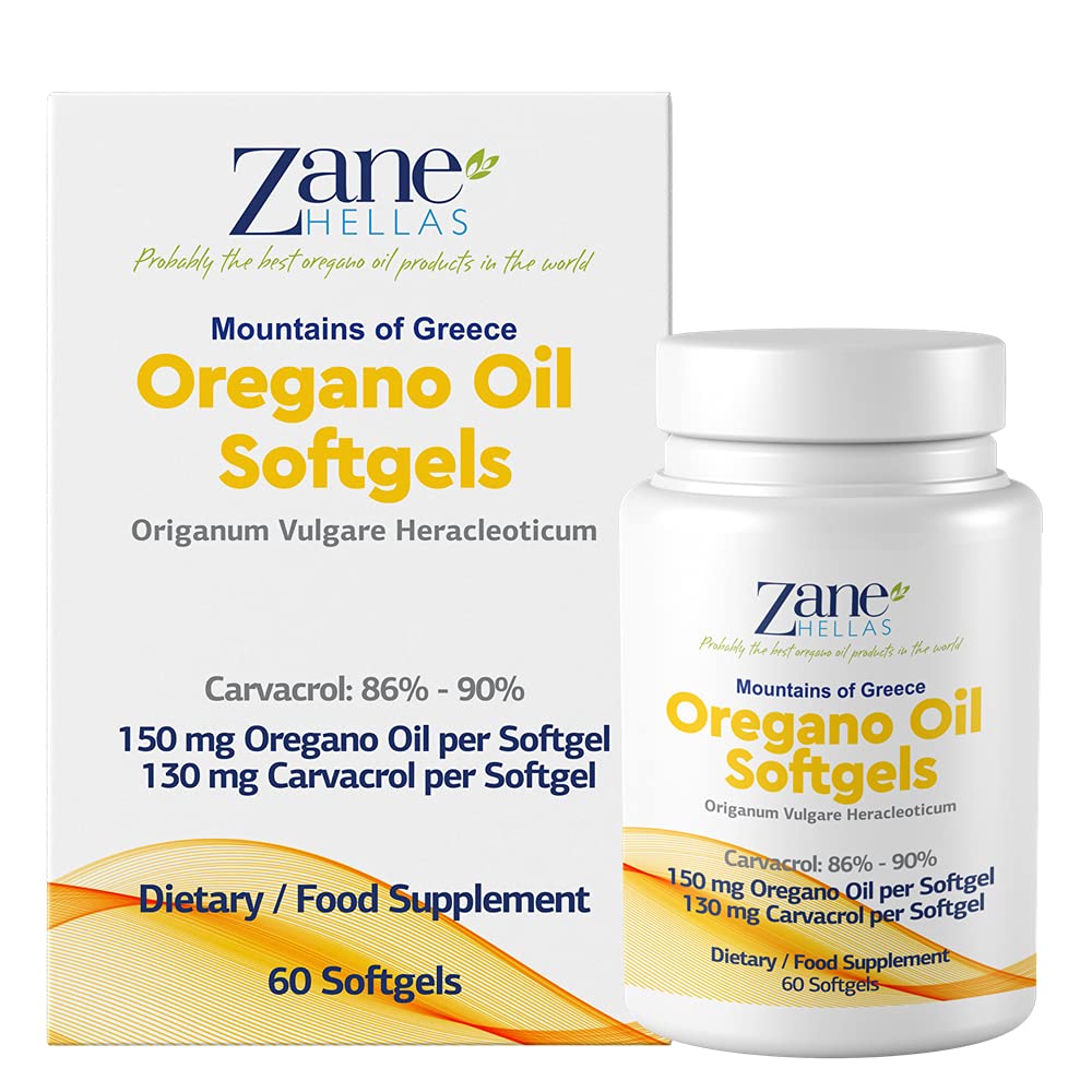 130 mg Carvacolum - 150 mg oregano Oil per Softgel. Světově nejvyšší koncentrace oregano olejová kapsle. Zane Hellas Oregano Oil. Softgel obsahuje 30% řeckého esenciálního oleje Oregano. 60 Softgels.