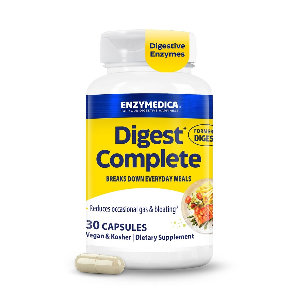 Enzymedica - Digest, Kompletní trávicí enzym Formule, 30 Kapsle