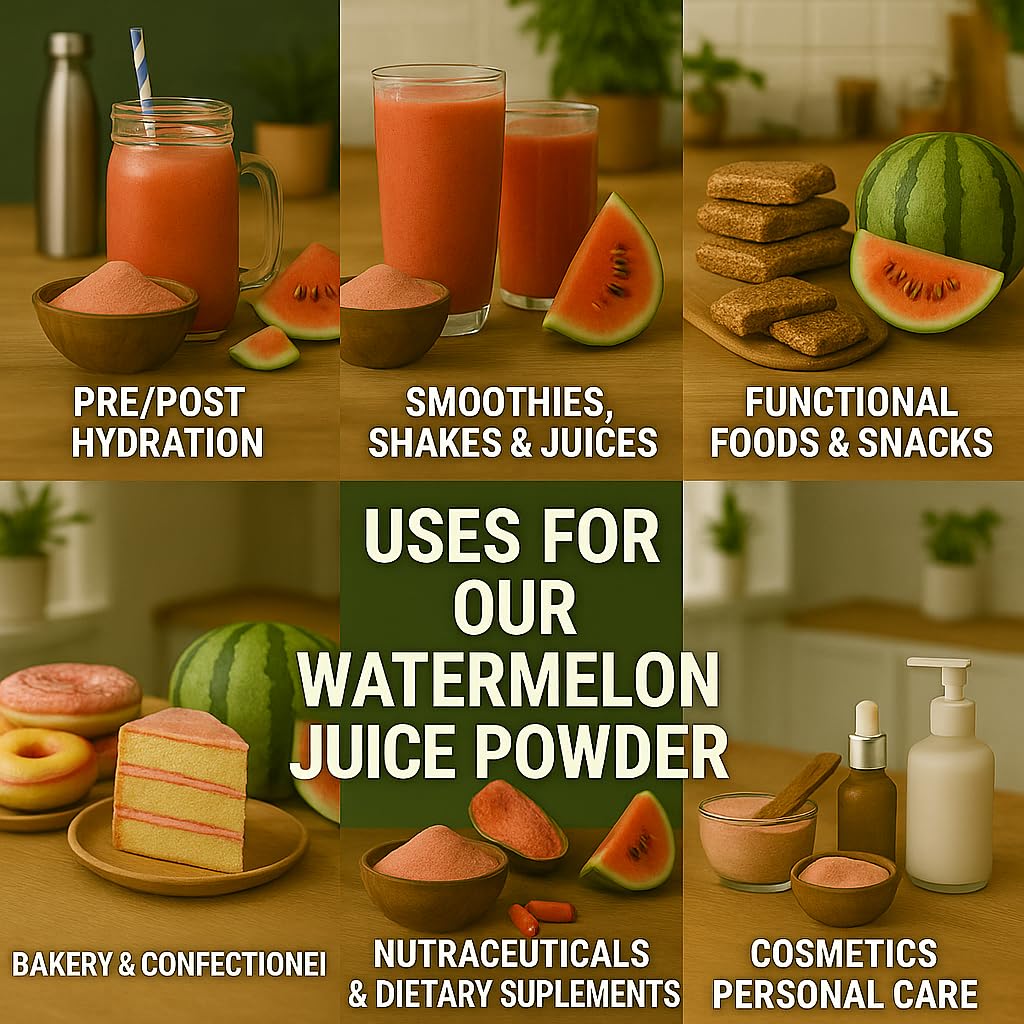 Indus Farms Superfoods Všechny přírodní meloun Juice Powder - Instant Drink Mix & Hydration Recipes - Přírodní elektrolyty, Plant- based Superfood - Vegan, Non- GMO, gluten- Free-Smoothies, Skincare 2 LB