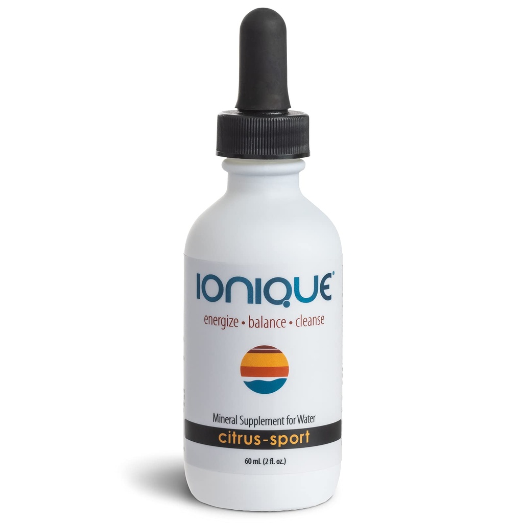 NEW Ionique Minerální dodatek pro vodu - Hořčík, Stopa Mineral & Electrolyte Hydration System, Podpora migrény, Zácpa, Mozková mlha, Svalové křeče, Spánek, Jedna 2 oz láhev kapalných kapek