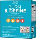 GNC Total Lean Burn and Define VitaPak Program pro muže a ženy, 5-in-1 Pack for Energy, Weight Management, Calorie Burn, Imunitní zdraví, Vodní bilance, 30 Služeb