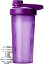 Pan Pen- Shaker Lahve pro proteinové směsi s Twist Cap, 28 oz, Purple Protein Shaker Lahvička s Wire Whisk Ball, Mixer Lahvička