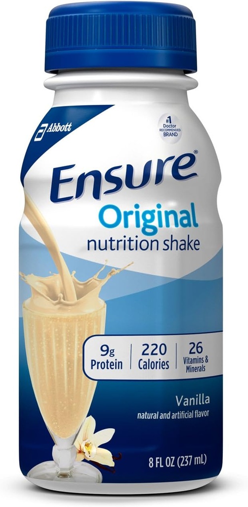 Zajistit původní Nutriční Shake s 9g proteinu, Strava Náhradní Shake, Vanilla, 8 Fl Oz (balení po 16)