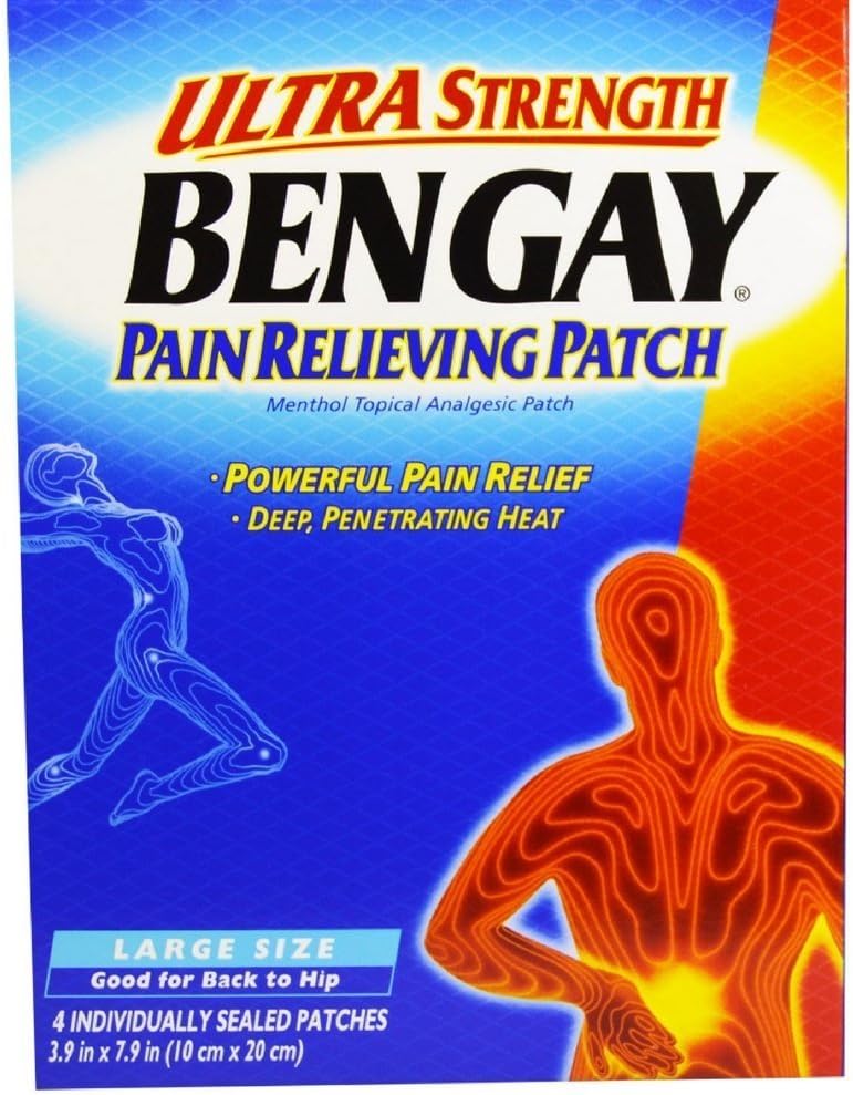 BENGAY Ultra Strength Pain Relieving Patches Large Size 4 Each (balení po 4)