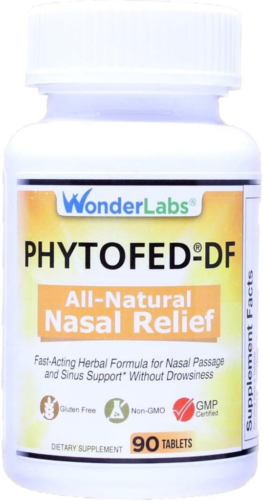 Wonder Laboratories Phytofed- DF All- Natural Nasal Relief and Decongestant, 90 tablet