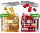L- tyrosinové gumy + Quercetinové gumy - L Tyrosinový dodatek, Quercetin s vitaminem C - Focus Gummies and Immunication Support Gummies - 60 L- Tyrosinus pro děti gumy, 60 Quercetin se zinkem gumy