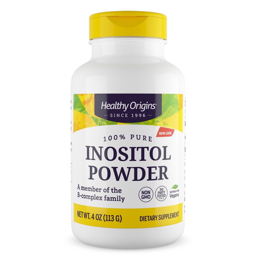 Zdravý původ Inositol Powder, 113 g - pro pleť, vlasy a nehty zdraví - vitamín B8 Powder Doplněk - Část B Komplexní rodina - Vegan, Non- GMO & gluten- Free Doplněk - 4 Oz