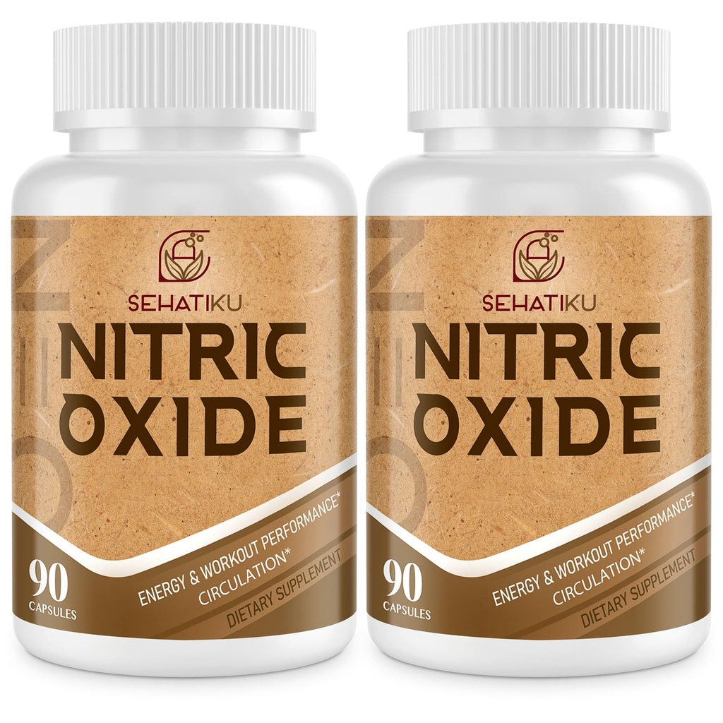 Doplněk k oxidu dusnatému, Booster oxidu dusnatého & 6-in-1 Phytonutrient Blend for Heart, Flow, Imunitation - 90 Kapsle (2 Lahvička)