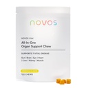 Novos Vital Nutritional Supplementary Chews for Organ Játra, Mozek, Oči, Srdce, Gut Support - Nattokinase, Lutein, Inulin, Rutin, Tropical Flavor (120 Počet)