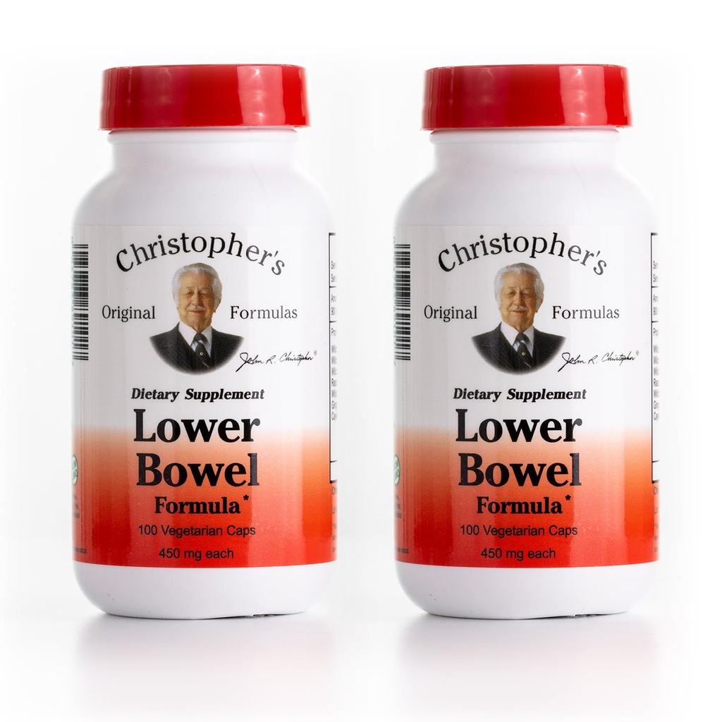 Christopher 's Original Applicas Lower Bowel Cleanse Formule Kapsle - Bylinné Laxative Colon Cleanse a Gut Cleanse 100 ct. - Balení po 2 ks