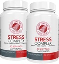 Silver Fern Stress Complex - s kofeinem - Spánek, strach, nálada & Více - se Saffron doplňky, L-Theanine dodatek, a Myo-inositol - Přírodní Stress Relief dodatek (Pack o 2)