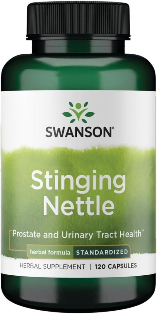 Swanson Stinging Nettles - Bylinný dodatek Prostate Health & Urinary Tract Support - Přírodní vzorec podporující respirační zdraví a rovnováhu tekutin - (120 Kapsle)