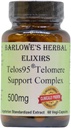 Barlowe 's Bylinné Elixirs Telos95 ® Telomere Support Complex 124; Advanced Cellular Health & Longevity Formule 124; 500mg with Astragalus Extract Extract 124; Non- GMO, Stearate- Free, Glass Bottled