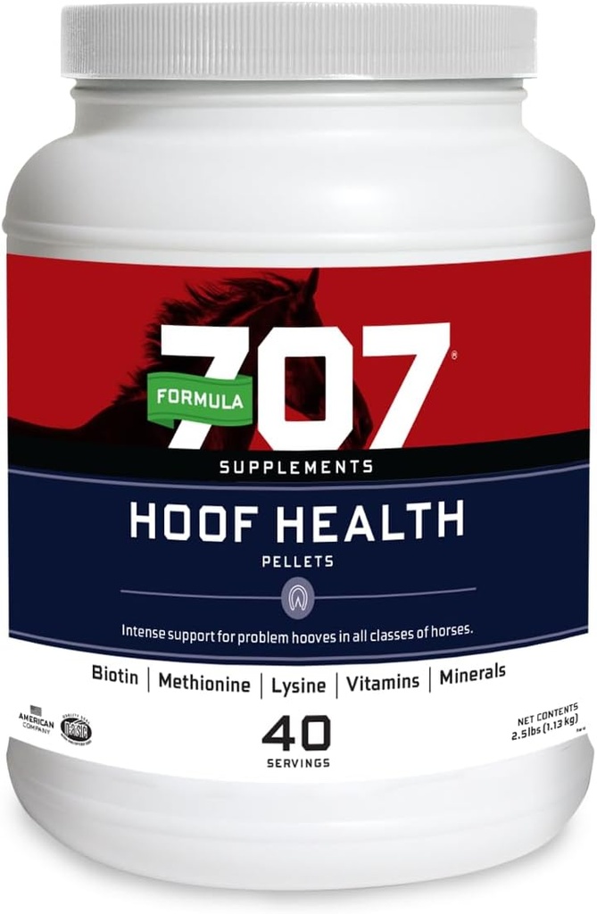 Vzorec 707 Hoof Health Equine Dodatek, 2.5lb Jar - Biotin, aminokyseliny a minerály pro zlepšení a podporu zdravé koňské kopyta