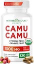 Organický vitamin C z Camu Camu Kapsle 1.000mg, Baleno s přírodní VIT C, Syrové antioxidanty - Imunitní Supplement & Anti- Aging for Skin - Powder Organic, Vegan, Non- GMO (120 Počet)